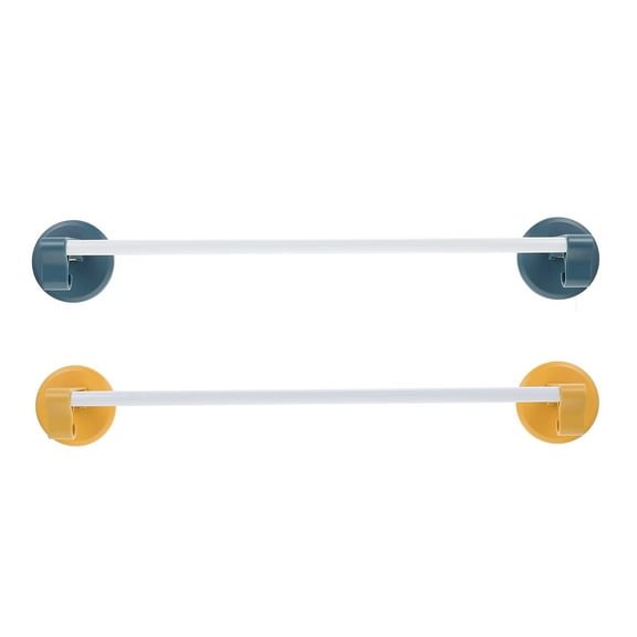 MUSEYA Bathroom Towel Hanger 2Set Adhesive Mount Modern Style Iron ABS Hand Towel Stand for Household Users