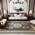 thumbnail image 1 of Living Room Carpet Chinese Style Royal Blue Carpet Nordic Rug Jacquard Bedroom Bedside Non-slip Carpet Coffee Table Floor Mat My Lux Decor Round, 1 of 7