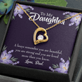 thumbnail image 5 of To My Daughter Dad's Beautiful Daughter Forever Necklace w Message Card, 5 of 20