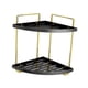 thumbnail image 5 of Organizador de baño de esquina Estante de maquillaje de baño de esquina Organizador de encimera Oro negro, 5 of 9