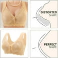thumbnail image 3 of Hessimy Daisy Bras for Older Women Front Closure Comfortable Bra for Seniors No Wire Underwear Comfort Bras for Elderly(Black,XL), 3 of 5