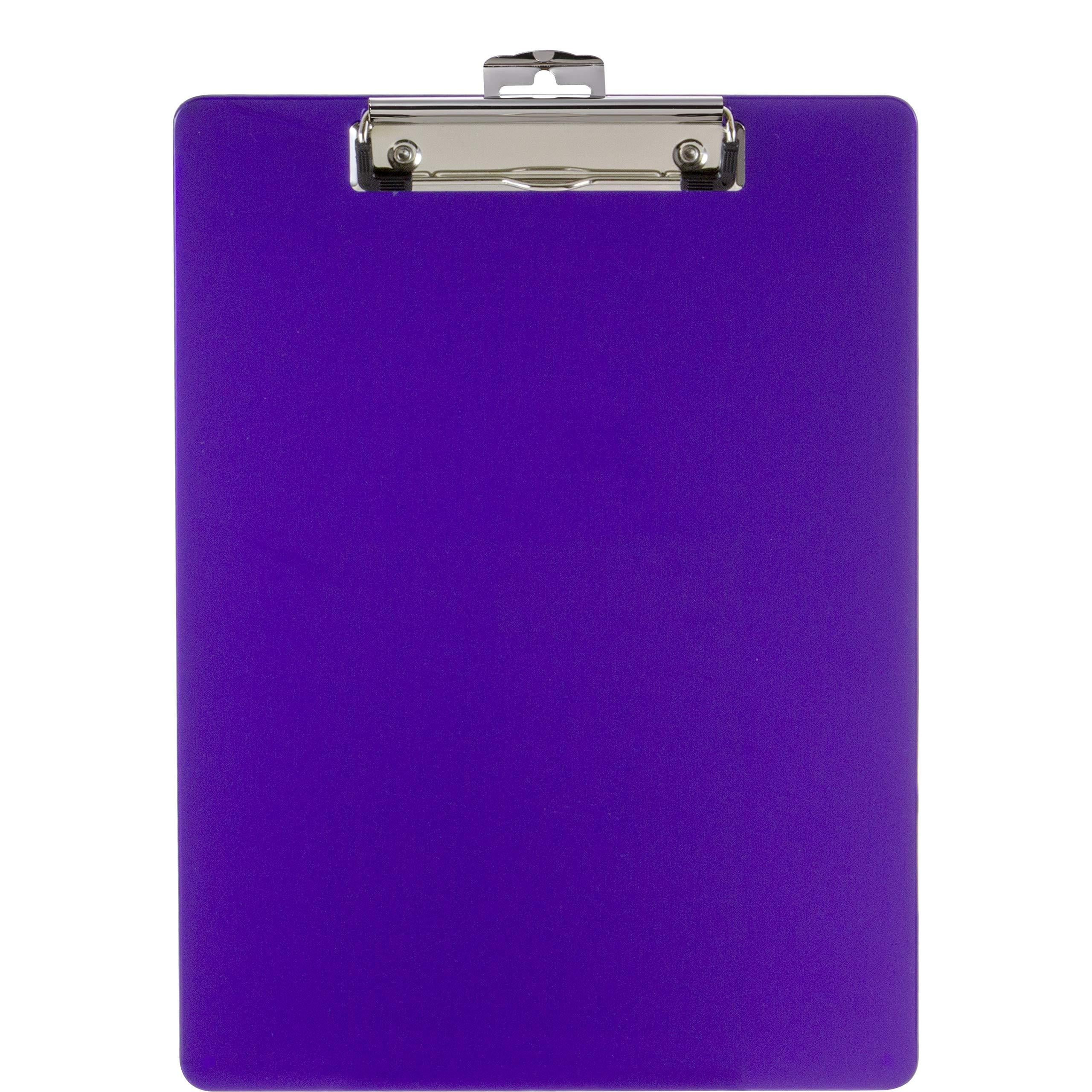 Officemate Recycled Plastic Clipboard, Letter Size, Purple, Pack of 6 (83085)
