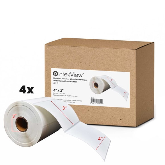 4x3'' Thermal Transfer Labels 3''Core 1800/rolls