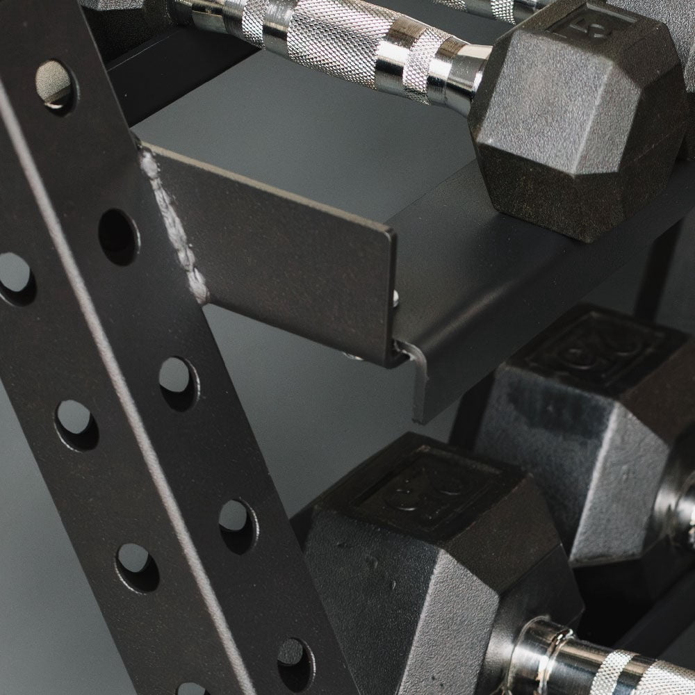 Titan Fitness 3 Tier Dumbbell Rack, Multi-Level Weight Storage Stand Rated 800 LB