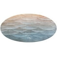 thumbnail image 4 of Mermaid Fish Scales Washable Round Rug -Circle Area Rugs for Nursery Bedroom, Vintage Non Slip Non Shedding Low Pile Carpet for Living Room Coffee Table Entryway, 4 of 6