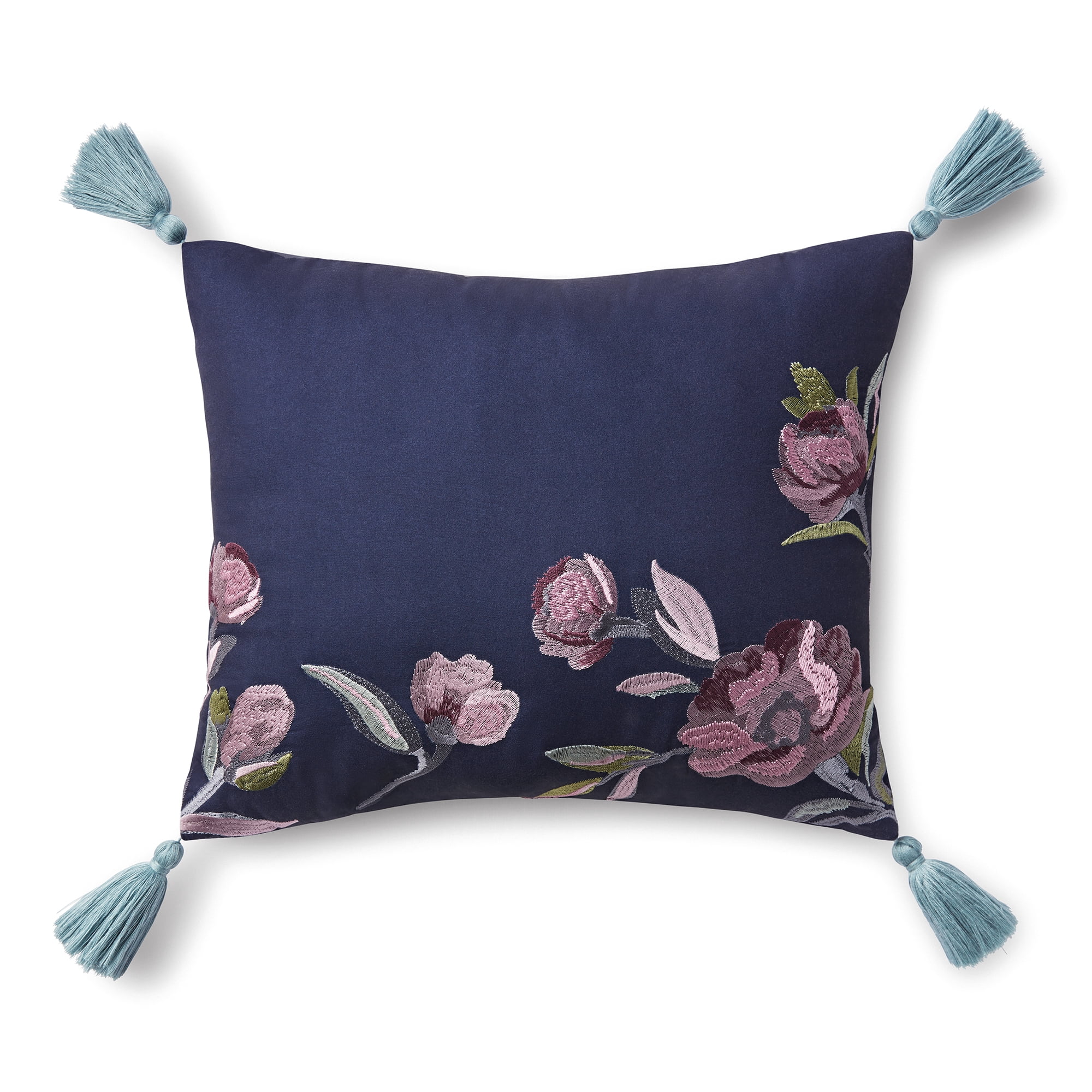 Mainstays 10 Piece Navy Floral Bed in a Bag Comforter Set with Sheets, King