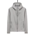 thumbnail image 1 of Chaqueta impermeable con capucha para hombre, abrigo deportivo unisex, cortavientos ligero, 1 of 8