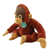 EcoBuddiez - Orangutan from Deluxebase. Medium 8 inch Soft Plush Toy made from Recycled Plastic Bottles. Eco-Friendly Cuddly Gift for Kids and Cute Animal Soft Toy for Toddlers.