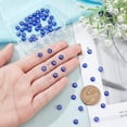 thumbnail image 4 of 1 box 60pcs Handmade Lampwork Evil Eye Cabochons Flat Round Blue 6x2mm, 4 of 7
