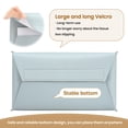 thumbnail image 3 of Minzimin Long Tissue Box Cover, PU Leather Tissue Holder Rectangle, Facial Paper Organizer, Modern Dispenser for Bathroom, Kitchen, Home, Office, Tabletop 9.5’’x5’’x5’’, 3 of 5