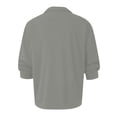 thumbnail image 4 of Men's Polo Shirts Long Sleeve Chest Pocket Collared Golf Shirts Men's Casual Shirts Business Casual Shirts Gray M, 4 of 5