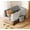 Gray, variant on Rugerasy Stainless Steel Cat Litter Box,Large Enclosed Metal Litter Box with with Lid & Scoop,Extra Large,High Sided,Non-Stick Metal Pan,Leak-Proof Splash Guard,Black
