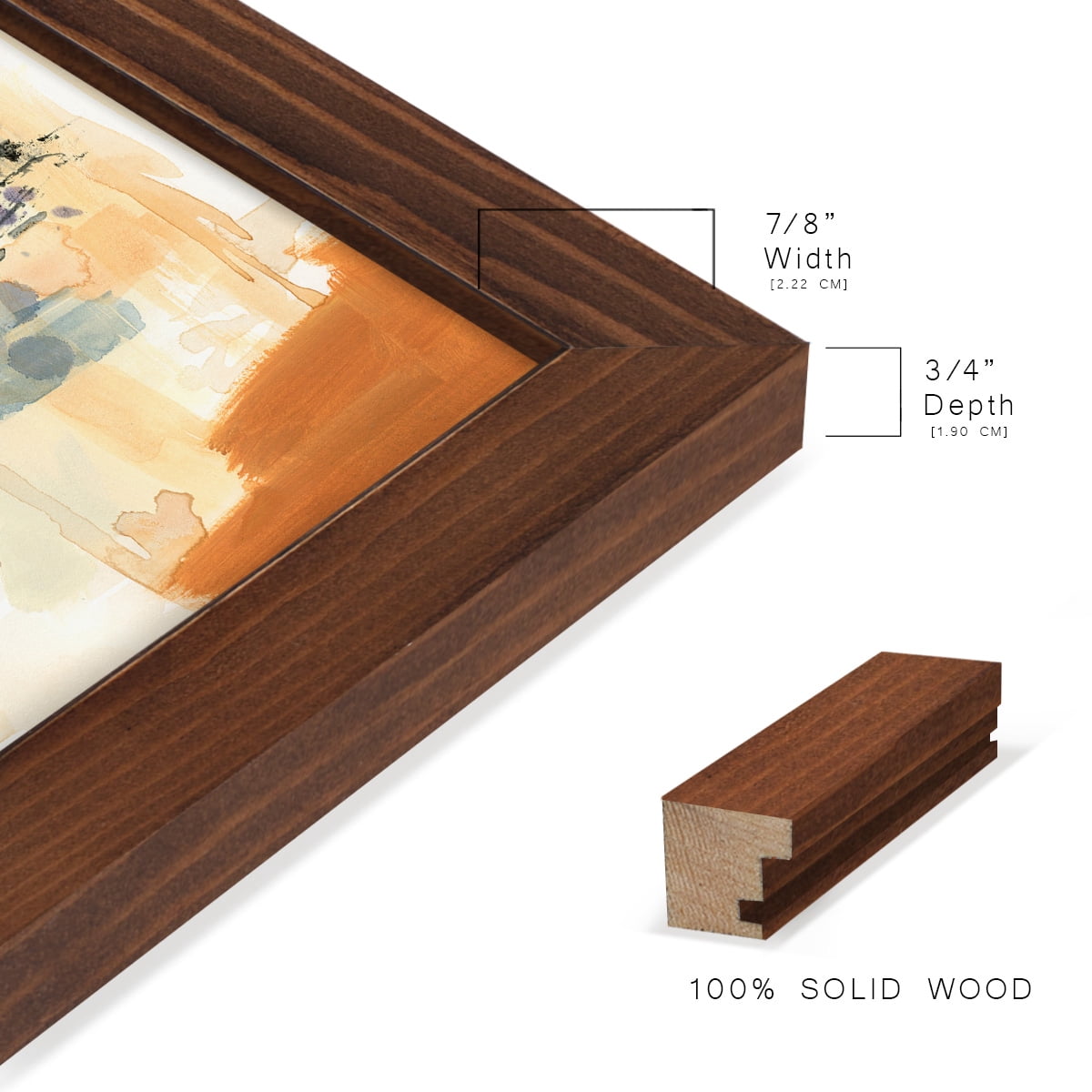 Seria IV - Framed Print w/glass - Chestnut