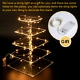 Vdomus 5Tier Acrylic Cupcake Tower with LED Lights Cupcake Holder and Display Stand for