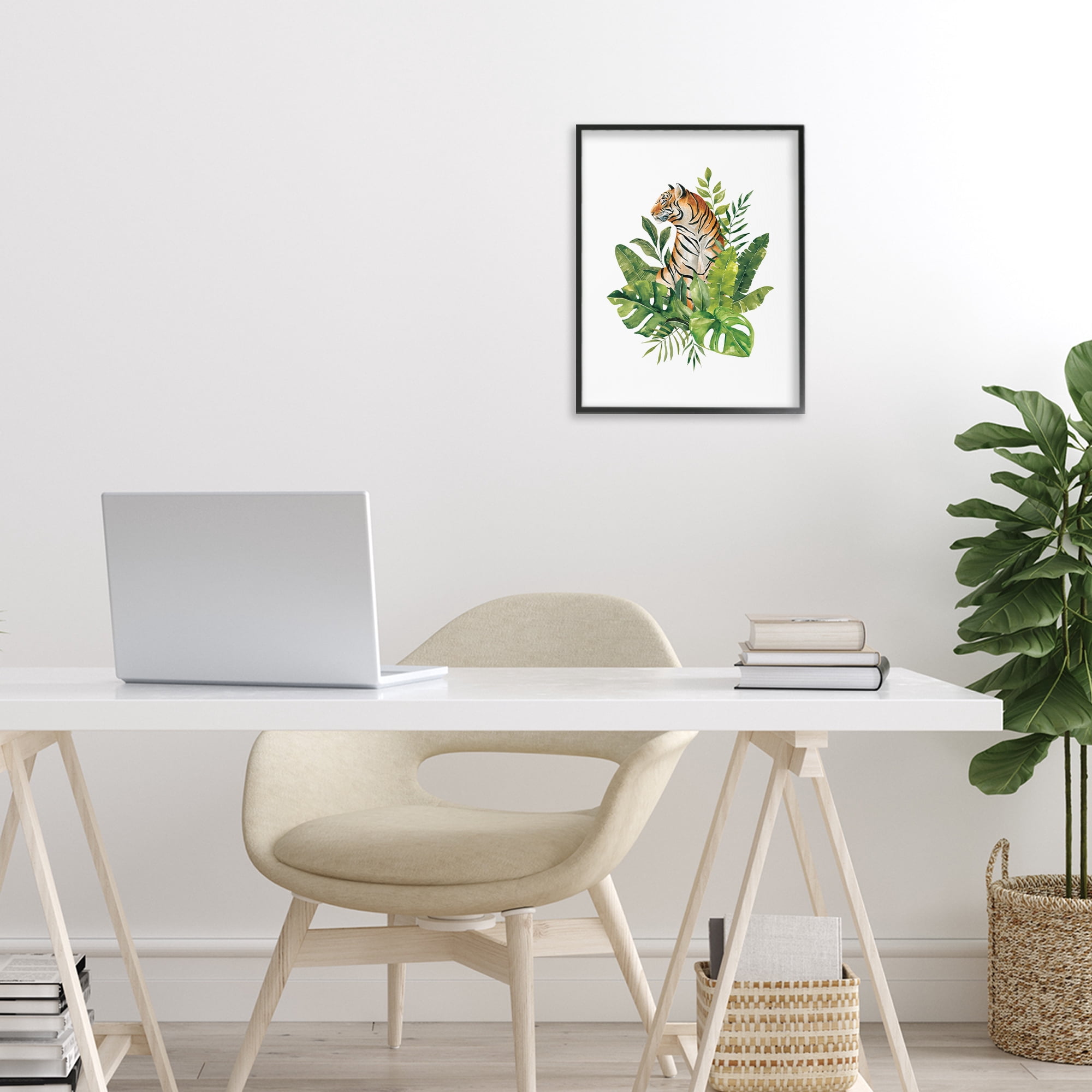 Stupell Industries Exotic Jungle Tiger Black Framed Giclee Art, design by Bethany Sandoval