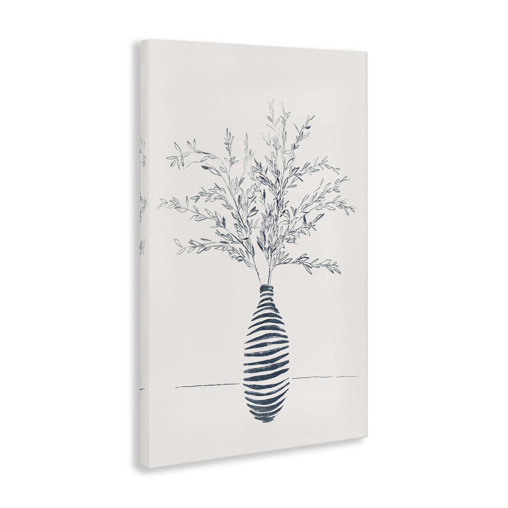 Stupell Industries Minimal Herb Vase Botanical & Floral Painting Gallery Wrapped Canvas Art Print Wall Art, 16 x 24