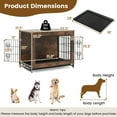 thumbnail image 3 of Gymax Meuble de Cage Industrielle pour Chien, Chenil/cage Robuste avec 3 Parois Anti-Mastication, Grand, 3 of 10