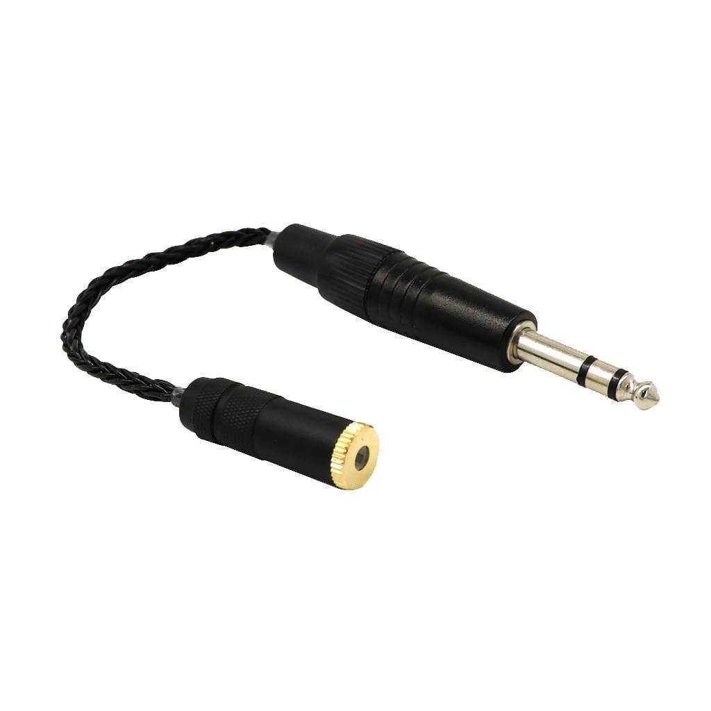 4.4mm Balanced Male to 6.35mm Balanced Female Audio Adapter Cable 6.35mm TRS Stereo Audio Cable,Black