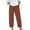 Brown, variant on Hrsba Women's Winter Full Length Pants, Stretch Pants for Women Solid Color Dry Scrub Pants with Elastic Waist Drawstring Work Trousers with Pockets