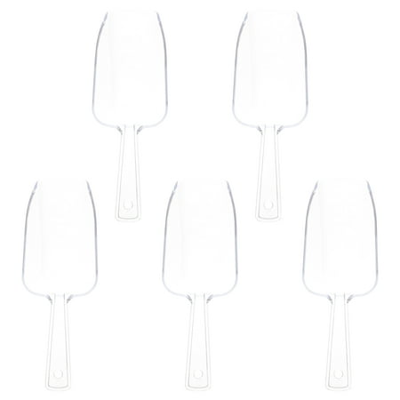 

NUOLUX BESTOMZ 5pcs Mini Clear Plastic Ice Scoop Measuring Scoops for Weddings Candy Dessert Buffet Ice Cream Protein Powder