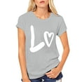 thumbnail image 5 of Baqcunre Valentine'S Day Shirts For Women Men And Women With With Love Printed Couple T Shirt Short Sleeve Top(Grey XS-4XL),Womens Tops Graphic Tees For Women Shirts For Women Womens Tops, 5 of 7
