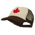 thumbnail image 2 of Canada's Maple Leaf Embroidered Foam Front Mesh Back Cap - Brown Tan OSFM, 2 of 5