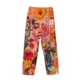 thumbnail image 3 of Lsque Vibrant Floral Collage Portrait Print Men's Pajama Pants, Lounge Pant - Comfortable Home Wear,Elastic Waistband, Stylish Design-XX-Large, 3 of 9