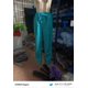 thumbnail image 3 of Women's cotton and linen trousers, solid color, loose fit, wide-leg, lightweight, low-waisted, comfortable and flowing. wheat color XXL, 3 of 4