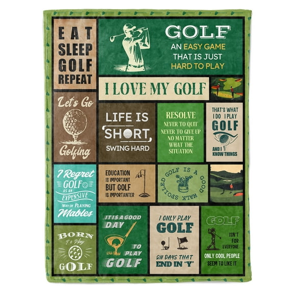 HiiKaa Funny Golf Blacnket for Men Unique Gifts ,Valentine Golfing Gifts for Men Women,Best Golf Gift,Top Golf Gift for Him,Golf Stuff,Mens Golf Gifts Ideas,Golf Themed Gifts Blanket 50" x 60"