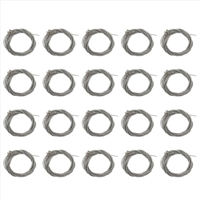 80 Piezas Cuerdas para Bajo de Acero Inoxidable Accesorios Piezas de Guitarra Bajo Cuerda de Guitarra Calibre Plateado Accesorios de Música para Guitarra Bajo