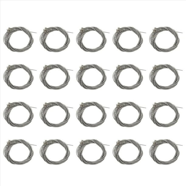 80 Piezas Cuerdas para Bajo de Acero Inoxidable Accesorios Piezas de Guitarra Bajo Cuerda de Guitarra Calibre Plateado Accesorios de Música para Guitarra Bajo