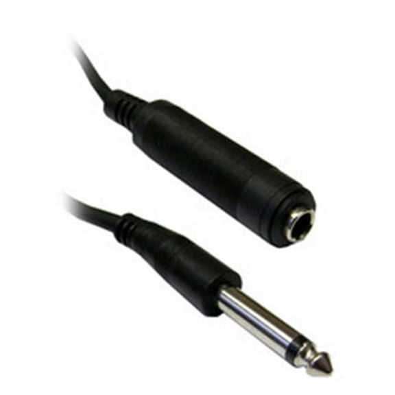1/4 inch Mono Extension Cable, 1/4 Male to 1/4 Female, 10 foot