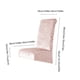 thumbnail image 3 of Funda elástica de terciopelo para silla con respaldo alto inclinado | Funda elástica antisuciedad para silla de comedor | Gris liso, rosa y dorado | Funda protectora para hotel y hogar con tod, 3 of 5