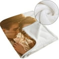 thumbnail image 5 of FunnyArt Personalized Customized Throw Blankets with Pet Picture and Text for Lover and Best Friends, Flannel Throw Blanket with Photo as a Gift. (1 Photo, 32”X 48“(80X120cm)) Blankets, 5 of 5