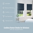 thumbnail image 2 of Shades for Windows, Cordless Room Darkening Window Shades, Pull Down Window , Indoor Blinds  Shades with Woven Fabric 32" W X 64" H, (Indigo Blue), 2 of 7