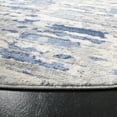 thumbnail image 3 of SAFAVIEH Jasper Brandt Abstract Overdyed Area Rug, Ivory/Blue, 8' x 8' Round, 3 of 7