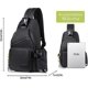 thumbnail image 2 of Mens Sling Bag Chest Bag Crossbody Travel Backpack Small Shoulder Bag With USB Port Dual-Use Sling Backpack Casual Daypack for Hiking Travel Sport, 2 of 5