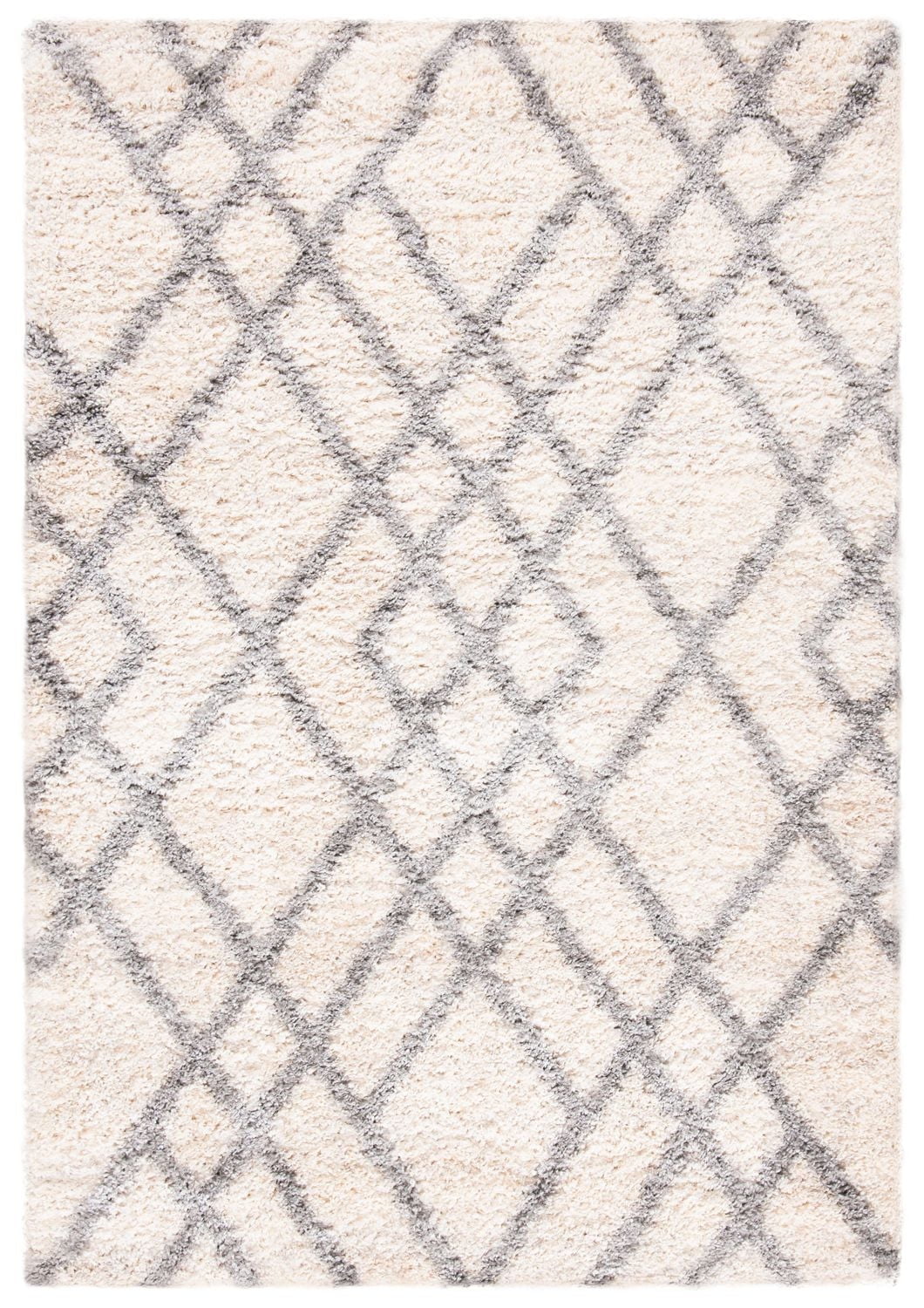 SAFAVIEH Berber Alease Geometric Plush Shag Area Rug