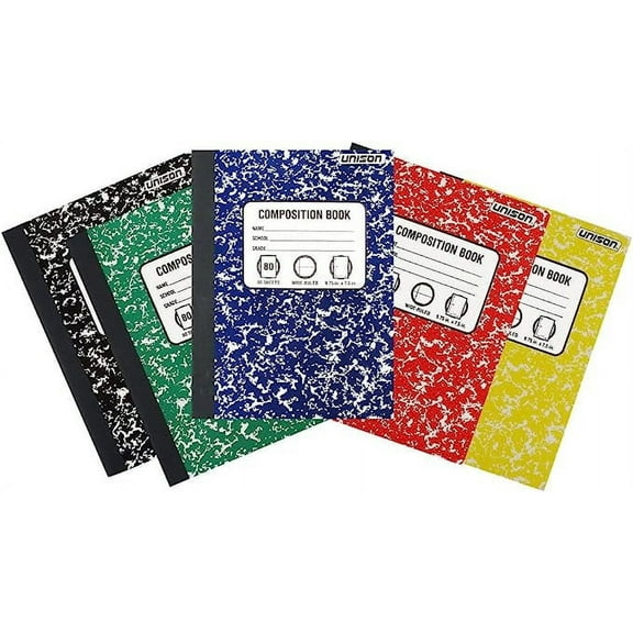 Assorted Marble Composition Books (College Ruled, 4 Pack) - Walmart.com