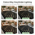 thumbnail image 4 of DEORAB Outdoor Rugs 5'X7' Chenille Patio Rug Three-Layer Material Imitation Silicone Spot Molding Camping Outside Rv Mat, Blue Black & Brown, 4 of 9
