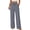 Grey Blue, variant on Linen Wide Leg Pants for Women Flowy Palazzo Drawstring Elastic Waist Trousers with Pockets Summer Beach Vacation Clothes