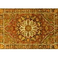 thumbnail image 1 of Ahgly Company Machine Washable Indoor Rectangle Persian Yellow Traditional Area Rugs, 2' x 5', 1 of 4
