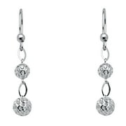 Jewels By Lux 14K White Gold Hanging Chandelier Dangle Womens Earrings 35MM X 5MM