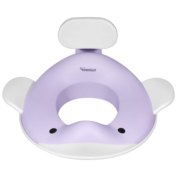 Kindsgut Whale Potty Training Seat for Toddlers – Kids Toilet Seat with Backrest, Non-Slip, Fits Round & Oval Toilet Seats, Designed in Germany, Lilac