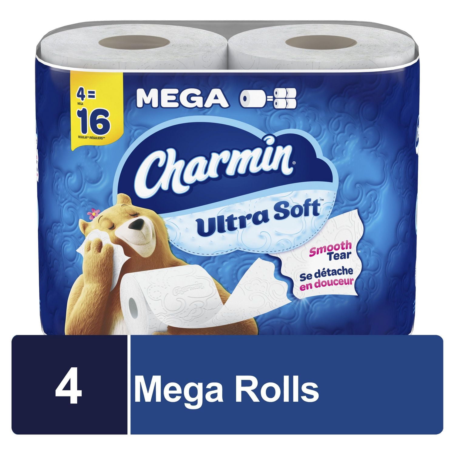 Papier hygiénique Charmin Ultra Soft, 4 rouleaux Méga par rouleau