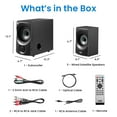 thumbnail image 6 of Acoustic Audio AA5172 700W Bluetooth Home Theater 5.1 Speaker System with FM Tuner, USB, SD Card, Remote Control, Powered Sub (6 Speakers, 5.1 Channels, Black with Gray), 6 of 6