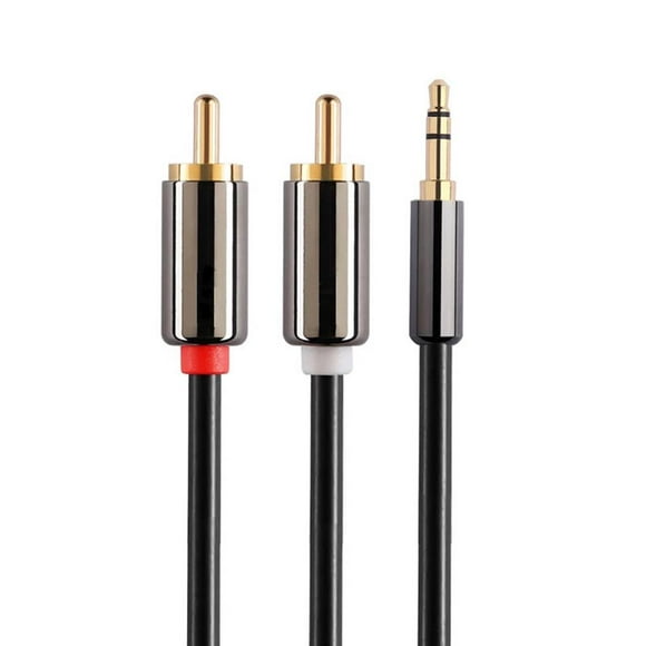 VONKY 3.5mm to 2RCA Audio Cable 3.5mm Male to 2RCA Male Audio Auxiliary Adapter Stereo Y Splitter Cord Black 1.5M