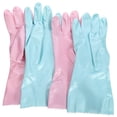 thumbnail image 1 of 2 pares de guantes para lavar platos, reutilizables, para tareas domésticas, de goma., 1 of 5