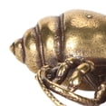 thumbnail image 3 of Nieyigj Brass Hermit Crab Statue Compact Flat Bottom Tea Pet Desktop Decor for Office, Animal Figurine Miniature Knick-Knack Craft, 1.5 inches / 3.7 cm, 3 of 9