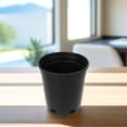 thumbnail image 2 of Raindrops 5Pcs Large Black Plastic Garden Flower Pots with Thickened Wear Resistant Design, 2 of 8